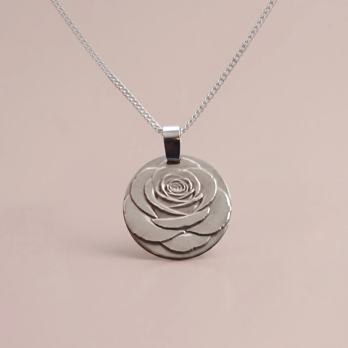 Rose birthflower pendant