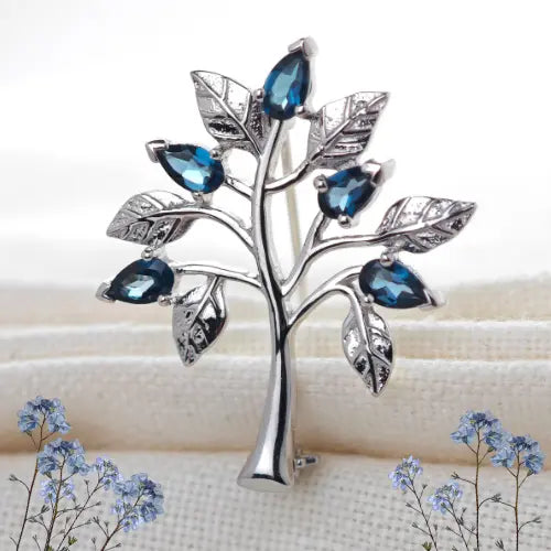 Blue Topaz jewellery – necklaces, rings, earrings, Brooch, bangle – designed in the UK
