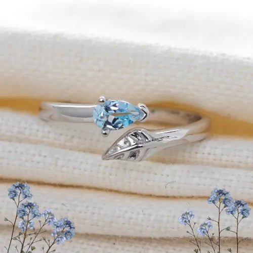 Blue Topaz jewellery – rings – designed in the UK