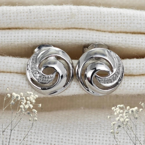 Diamond jewellery – earrings – handcrafted in the UK