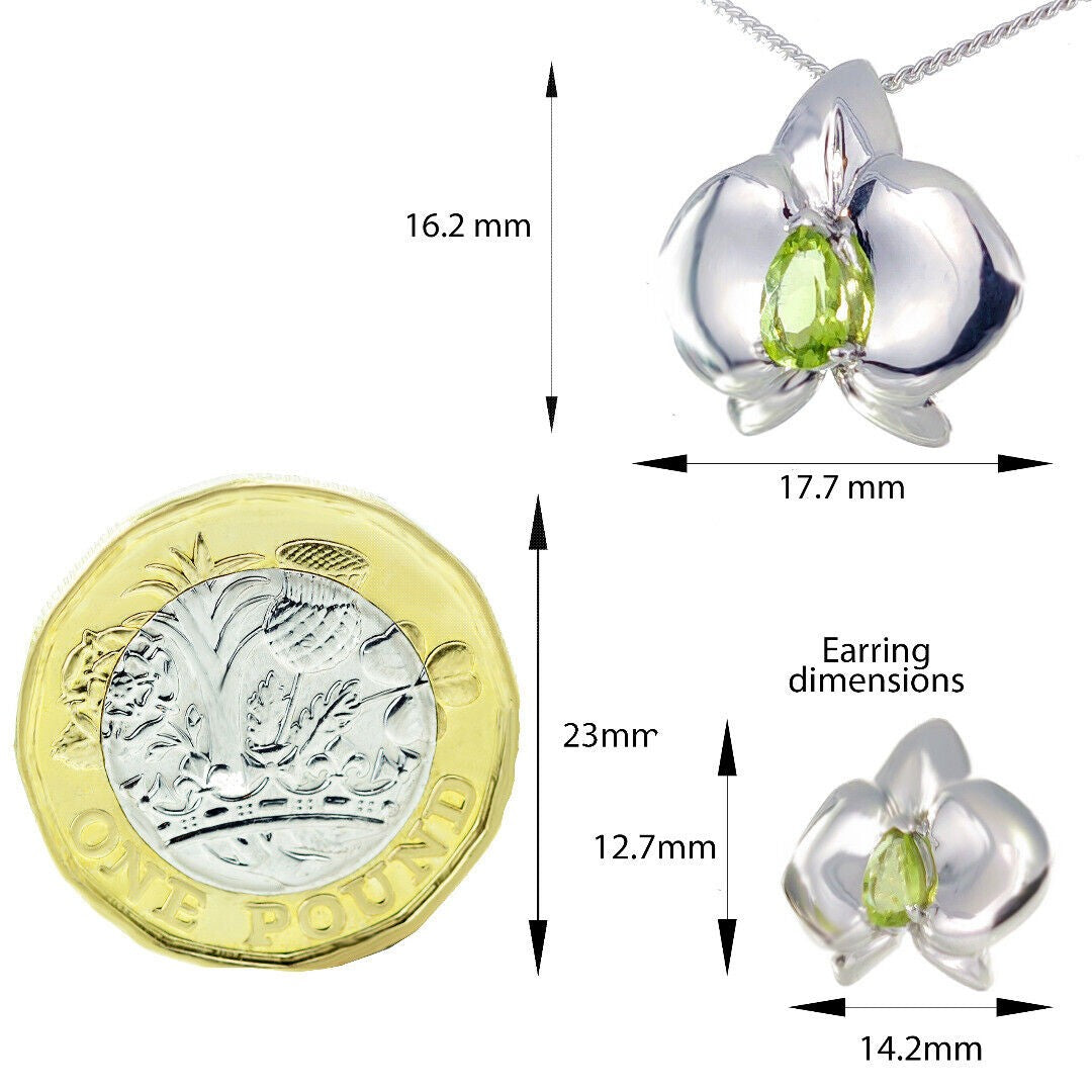 peridot silver earrings image 4