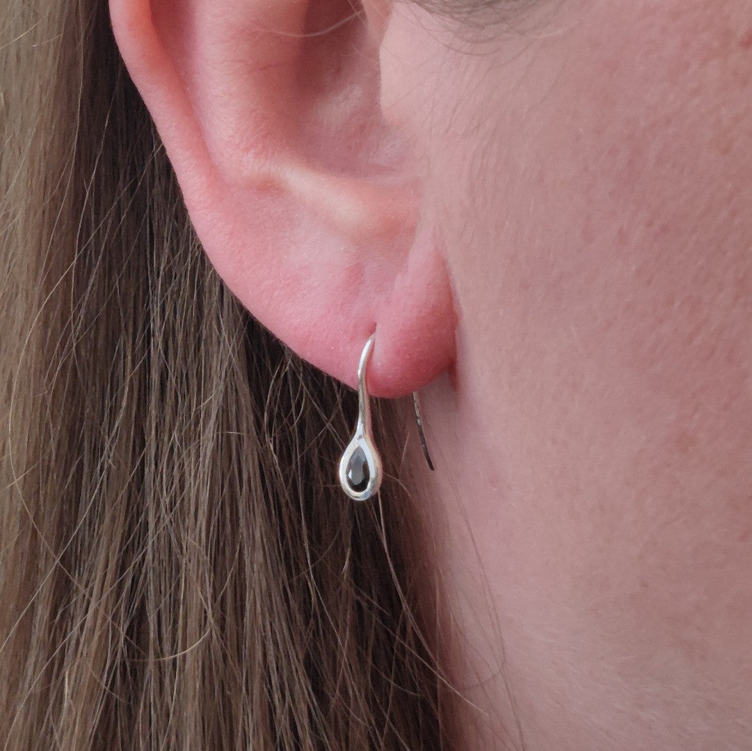 Sapphire Pear Jewellery Set in Sterling Silver
