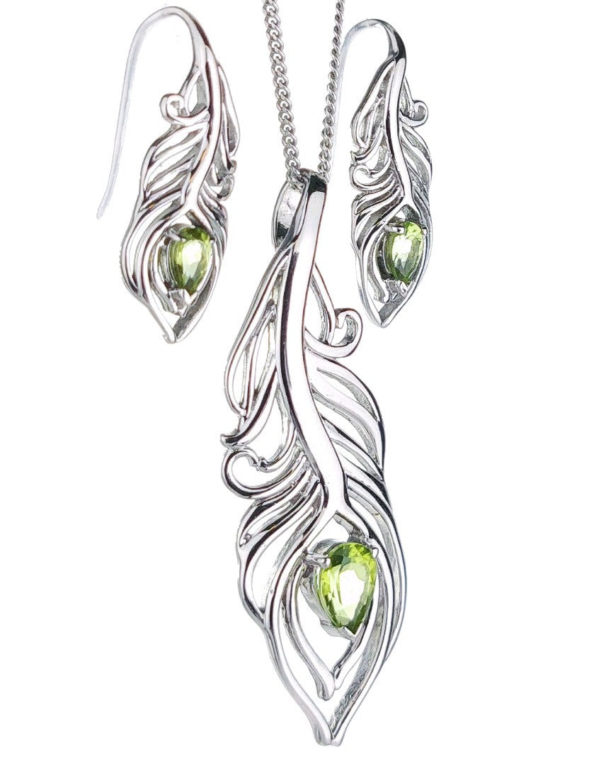 peridot metal necklace image 7