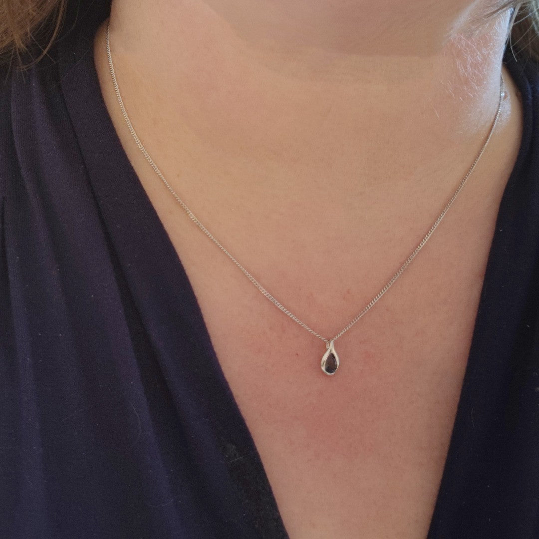 London Blue Topaz Pear Jewellery Set in Sterling Silver