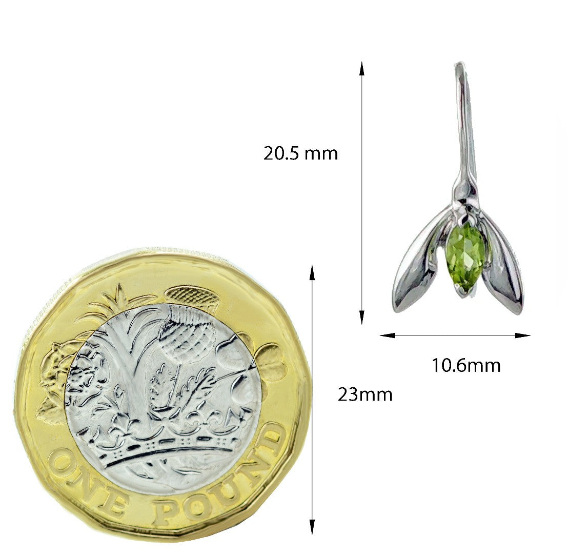 peridot silver dangle earrings image 4