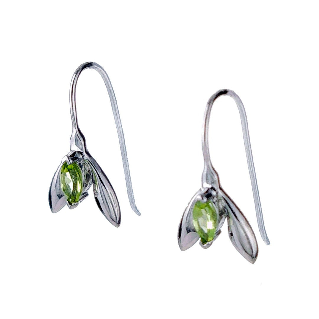 peridot silver dangle earrings image 7