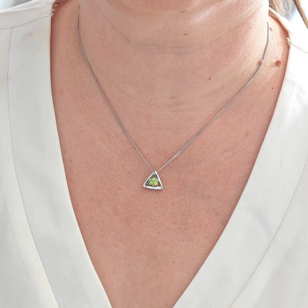 peridot silver pendant image 2