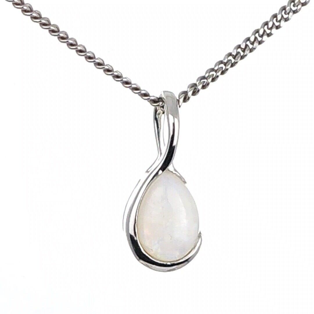 opal necklace eternity loop designed in the UK