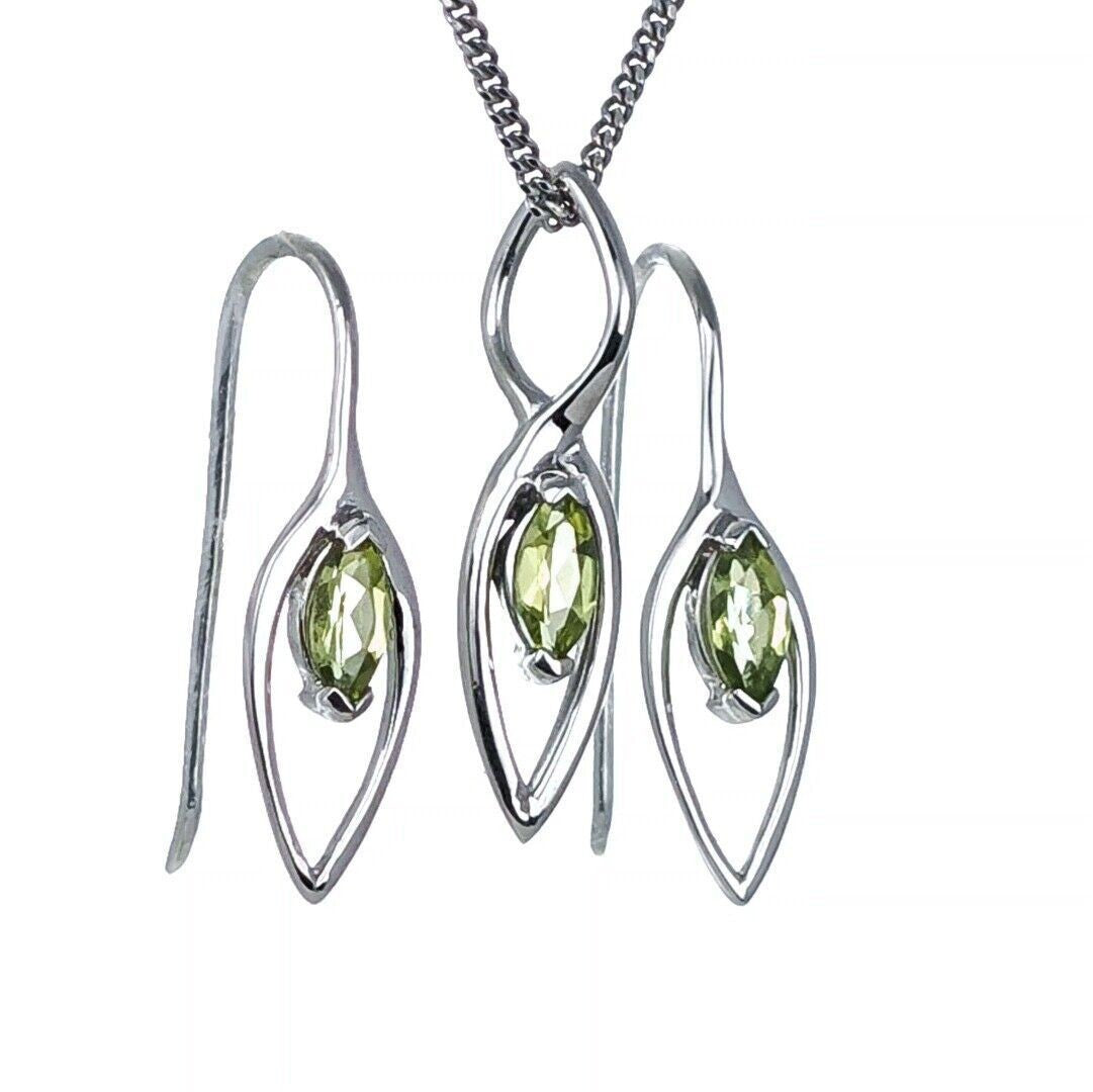 peridot silver dangle earrings image 6