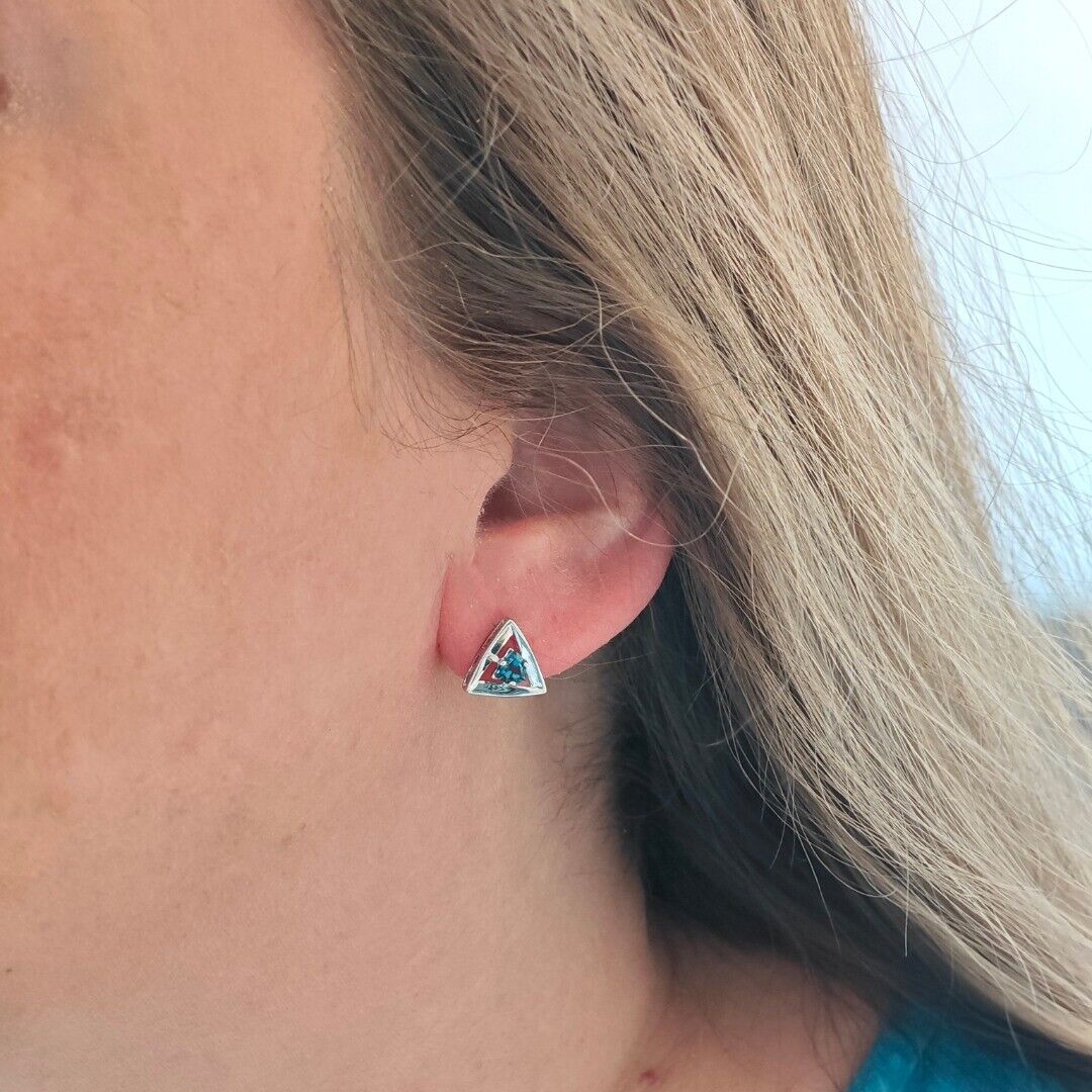London Blue Topaz Trillion Jewellery Set in Sterling Silver