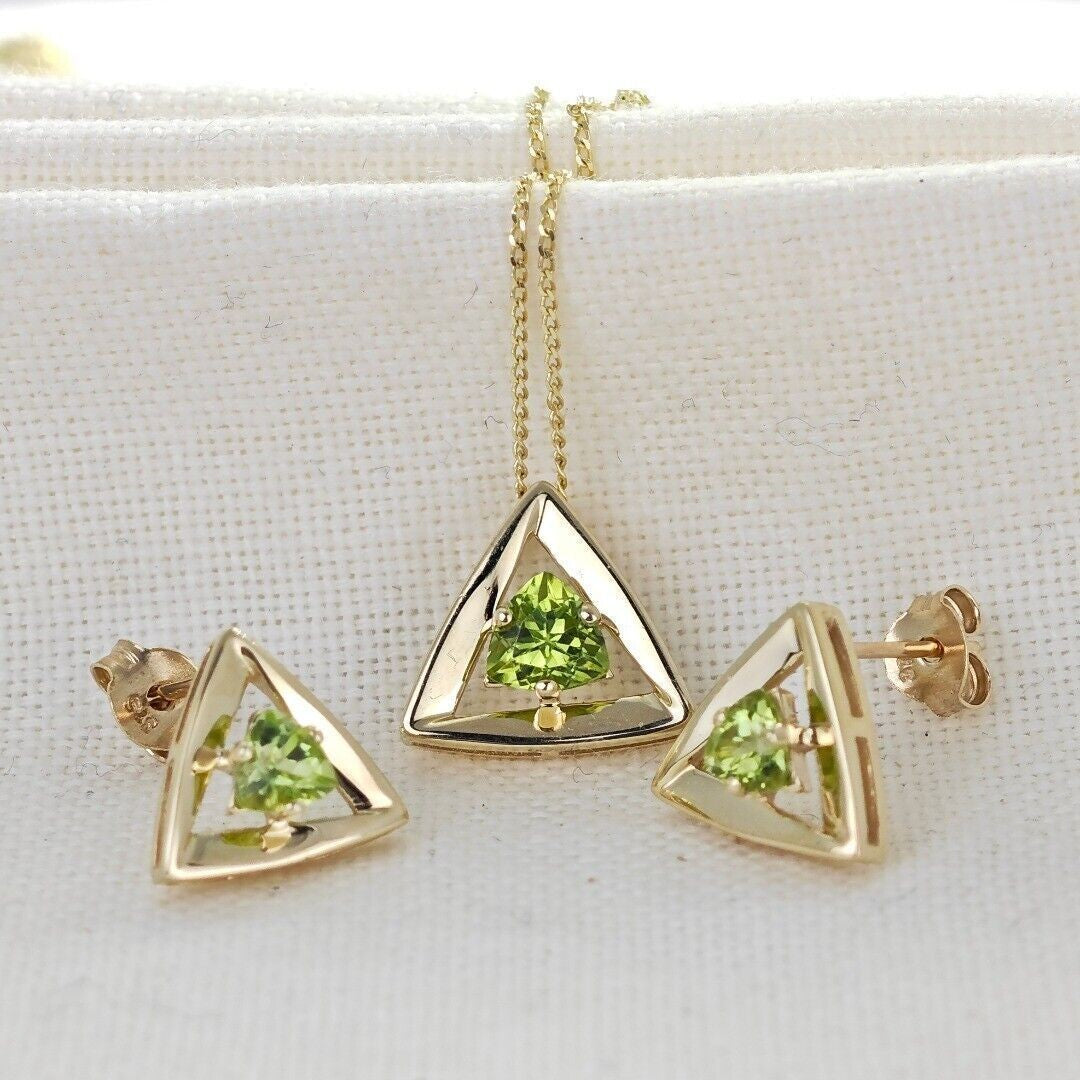 peridot gold earrings image 4