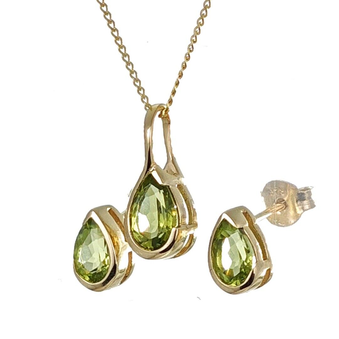 peridot gold earrings image 8
