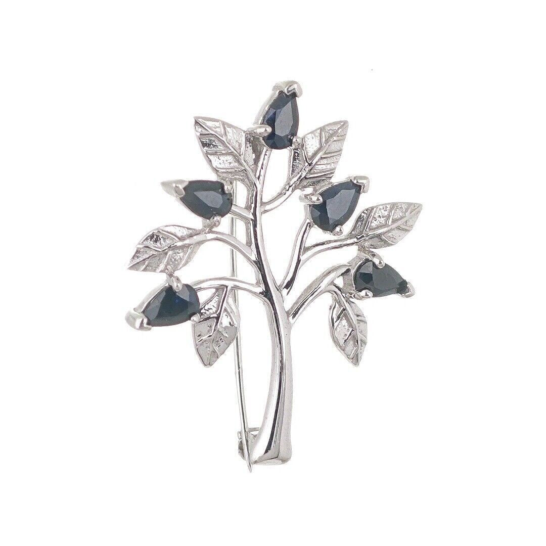 Sapphire Tree of Life Brooch