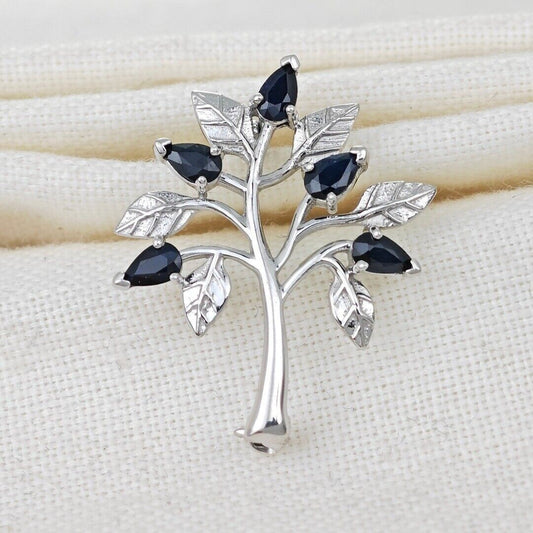 Sapphire Tree of Life Brooch