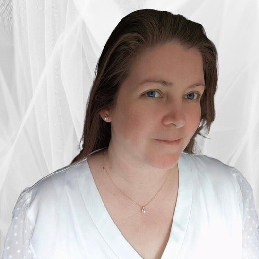 Pearl Necklace Diamond Earring Set Gold Plated Sterling Silver