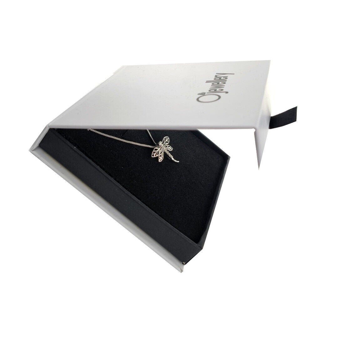 Sterling Silver Diamond Dragonfly Necklace