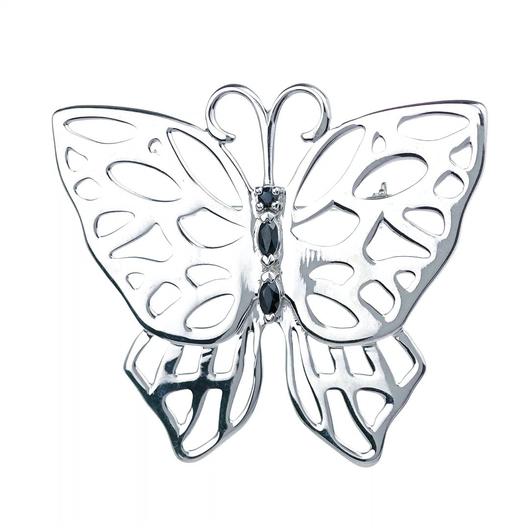 Sapphire Butterfly Brooch