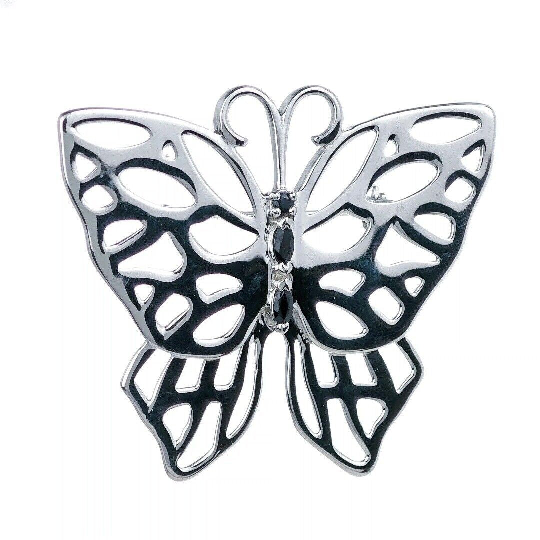 Sapphire Butterfly Brooch