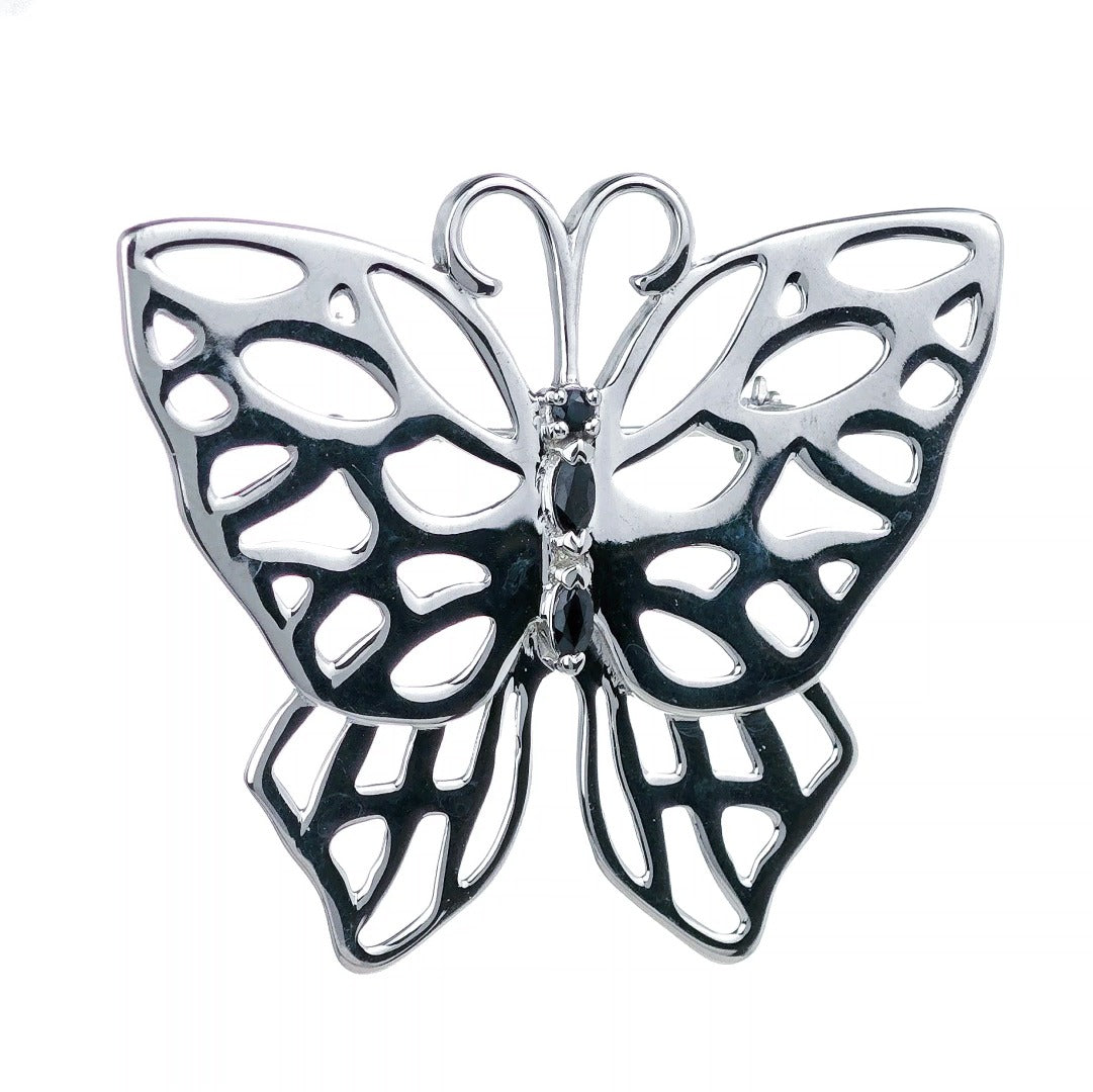 Sapphire Butterfly Brooch