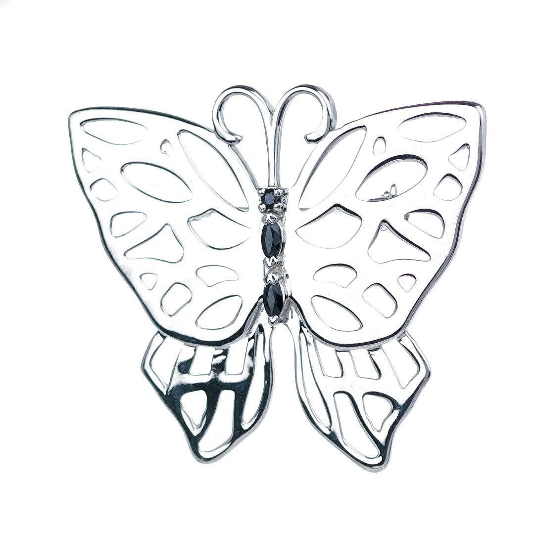 Sapphire Butterfly Brooch