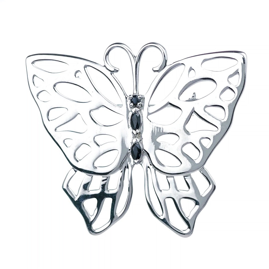 Sapphire Butterfly Brooch