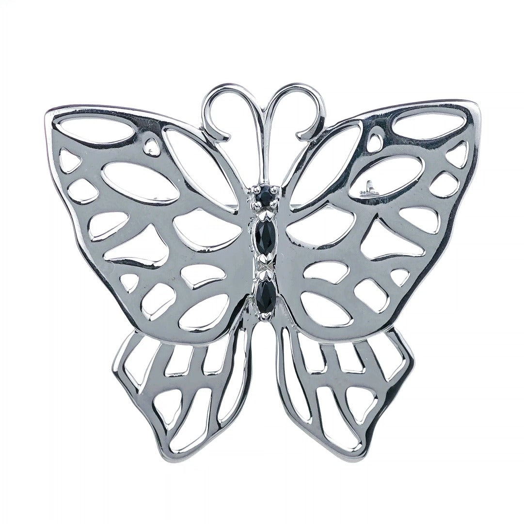 Sapphire Butterfly Brooch