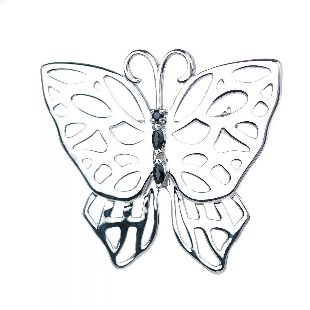Sapphire Butterfly Brooch