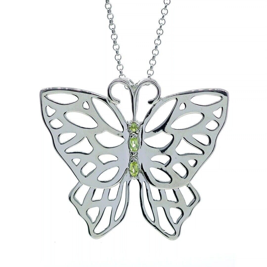 peridot metal necklace image 5