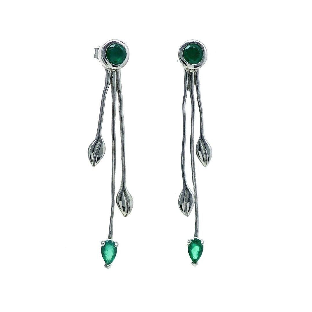 Peridot Infinity Loop Earrings in Gold Plated Sterling Silver