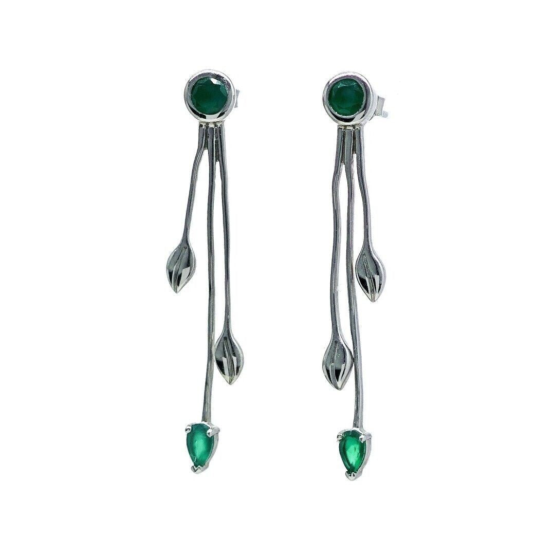 Peridot Infinity Loop Earrings in Gold Plated Sterling Silver