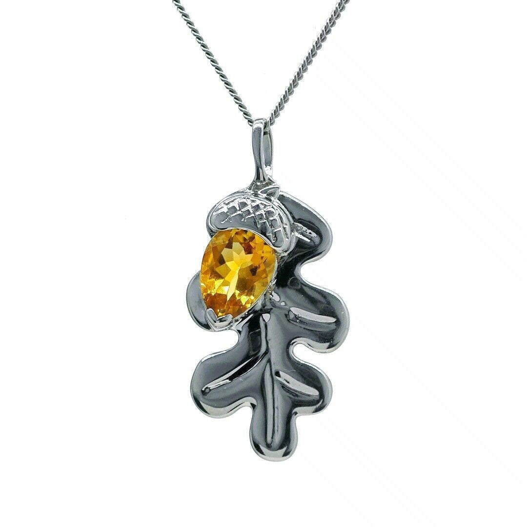 oak leaf acorn necklace designed in the UK