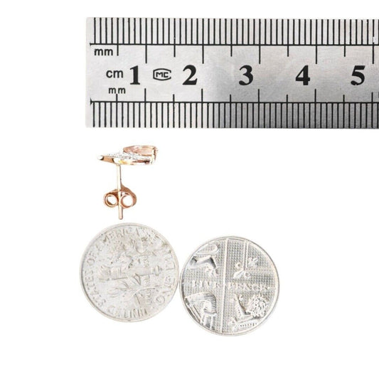 Morganite Stud Earrings in 9ct White Gold