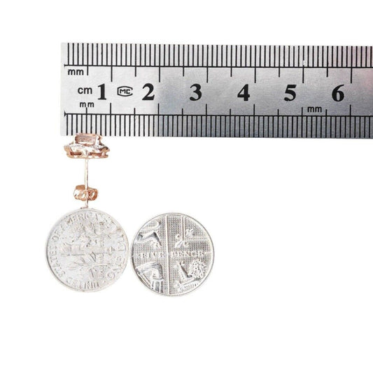 Morganite Diamond Stud Earrings in 9ct Rose Gold