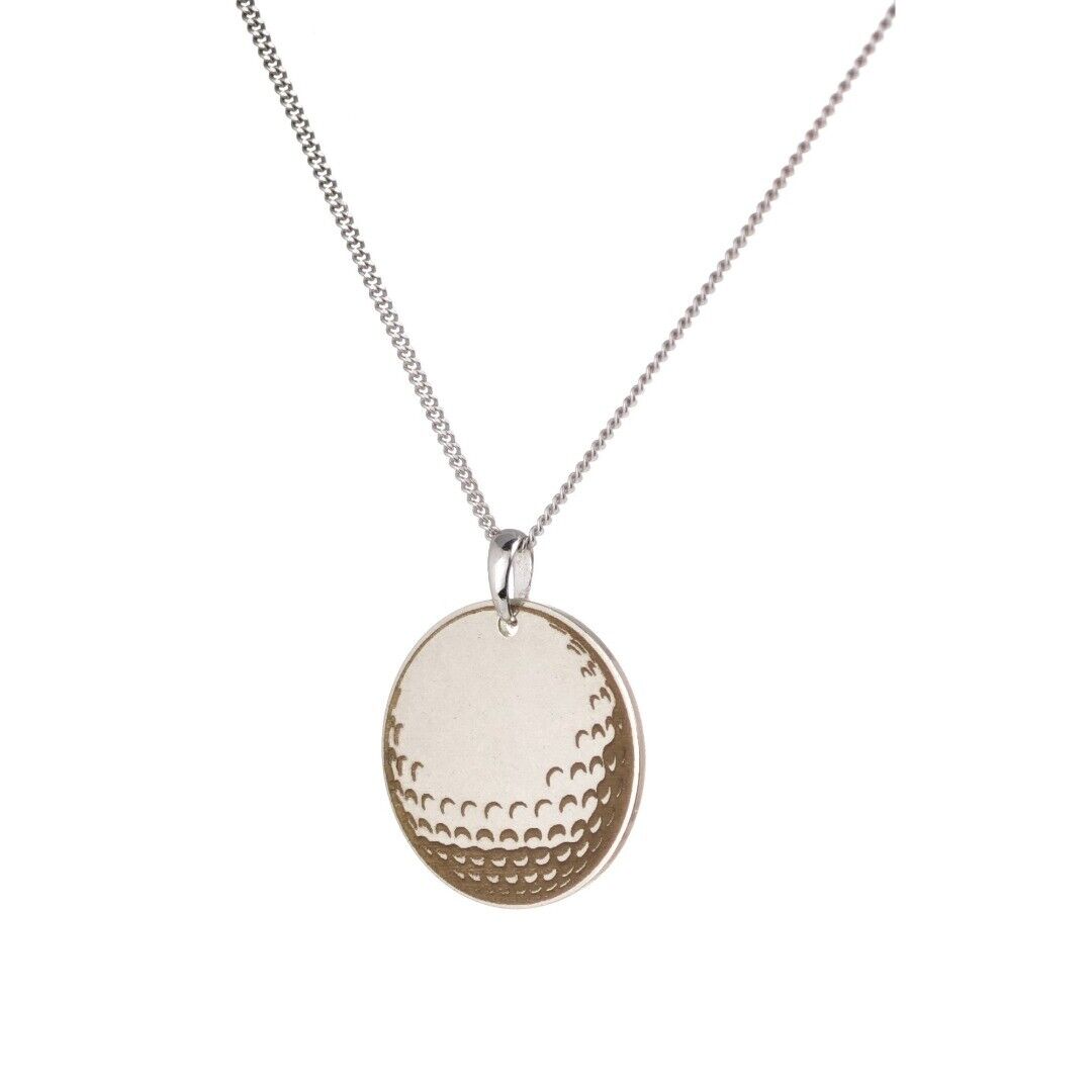 sterling silver necklace personalised disc golf themed engrave customise options designed in the UK