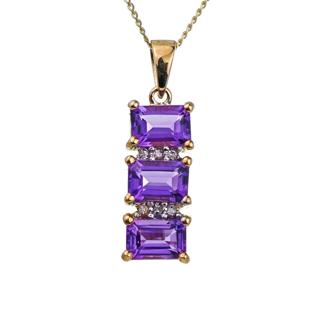 Amethyst Necklace in Gold – Perfect Gift for Her