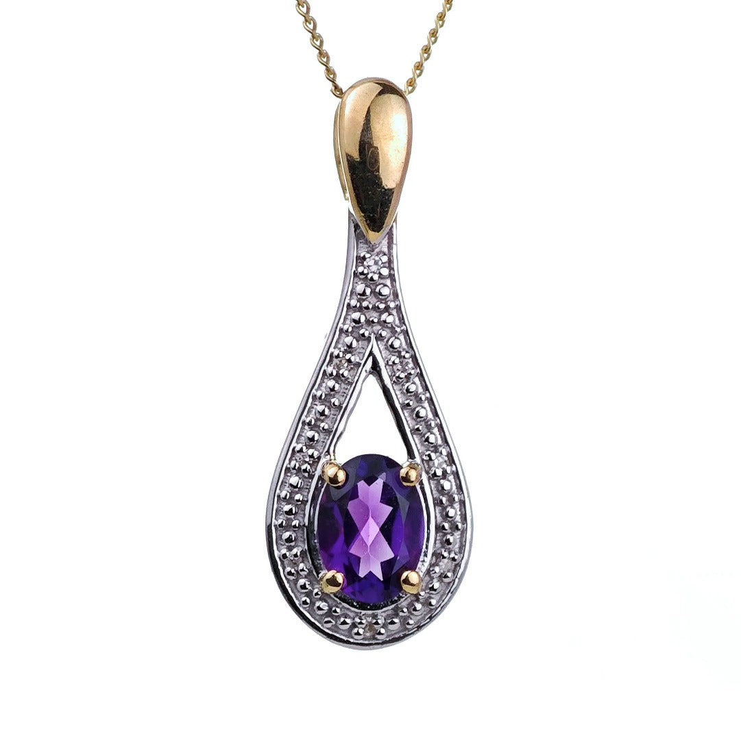 Amethyst Necklace in Gold – Perfect Gift for Her