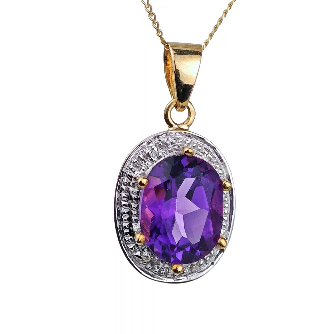 Amethyst Necklace in Gold – Perfect Gift for Her