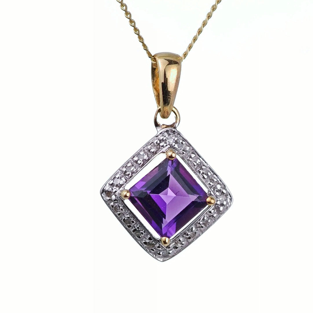 Amethyst Necklace in Gold – Perfect Gift for Her