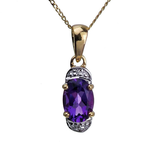 Amethyst Necklace in Gold – Perfect Gift for Her