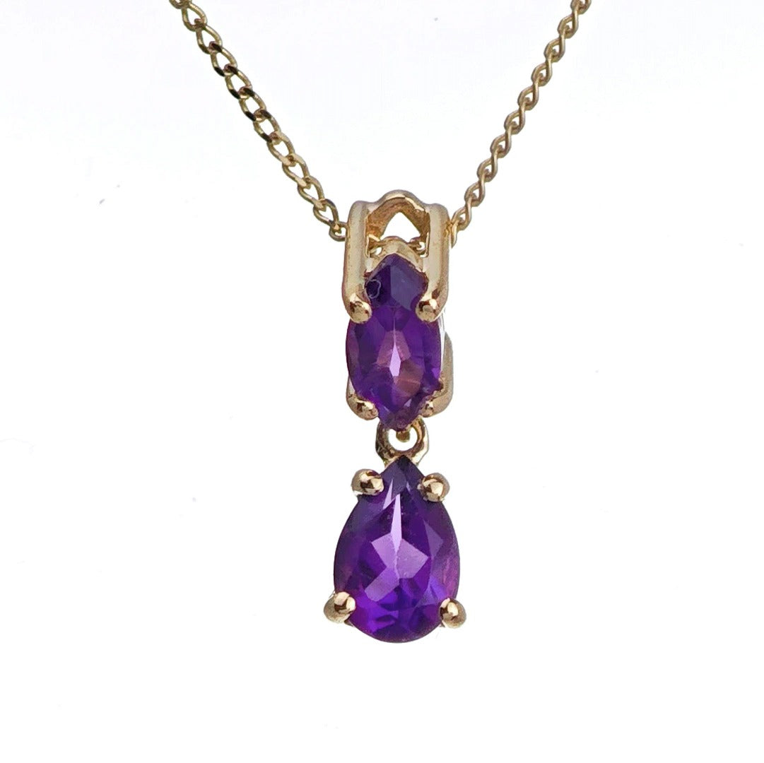 Amethyst Necklace in Gold – Perfect Gift for Her