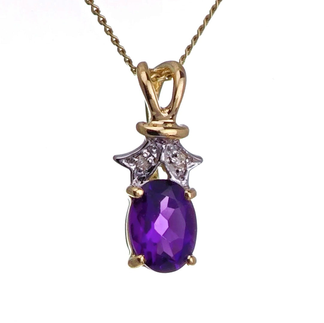 Amethyst Necklace in Gold – Perfect Gift for Her