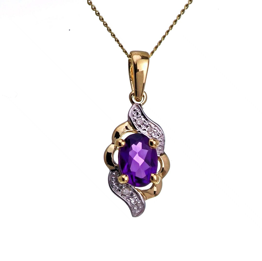 Amethyst Necklace in Gold – Perfect Gift for Her