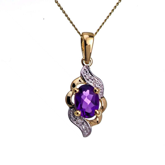 Amethyst Necklace in Gold – Perfect Gift for Her
