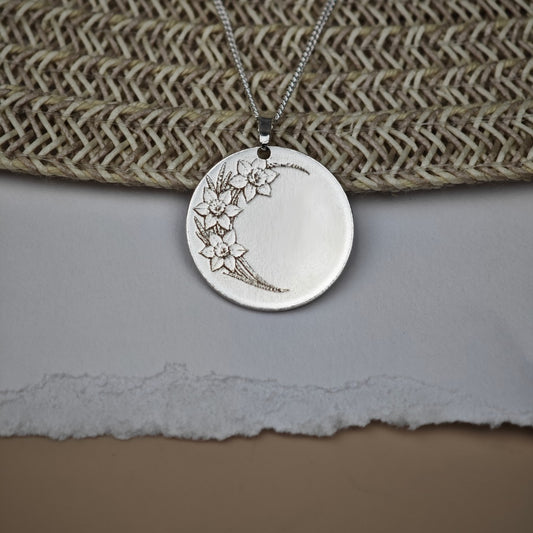 Daffodil Birth Flower Necklace - March