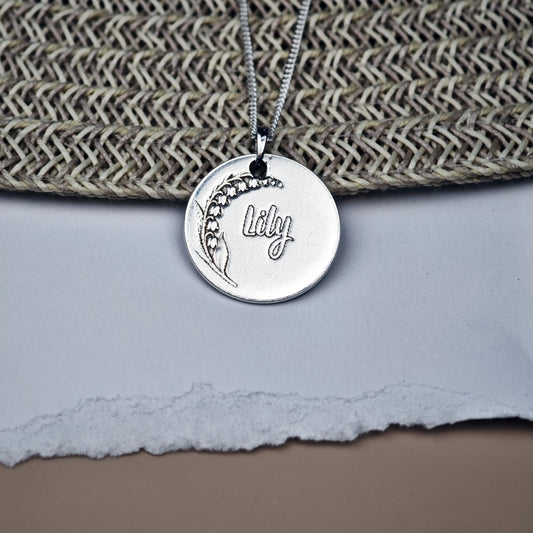 Lily of the Valley Birth Flower Necklace - May