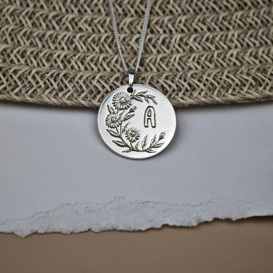 Aster Birth Flower Necklace - September