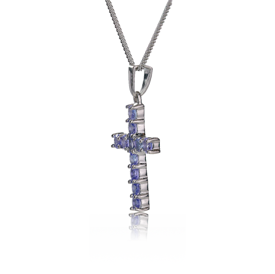 Tanzanite Necklace in Sterling Silver – Presented in Gift-Ready Packaging