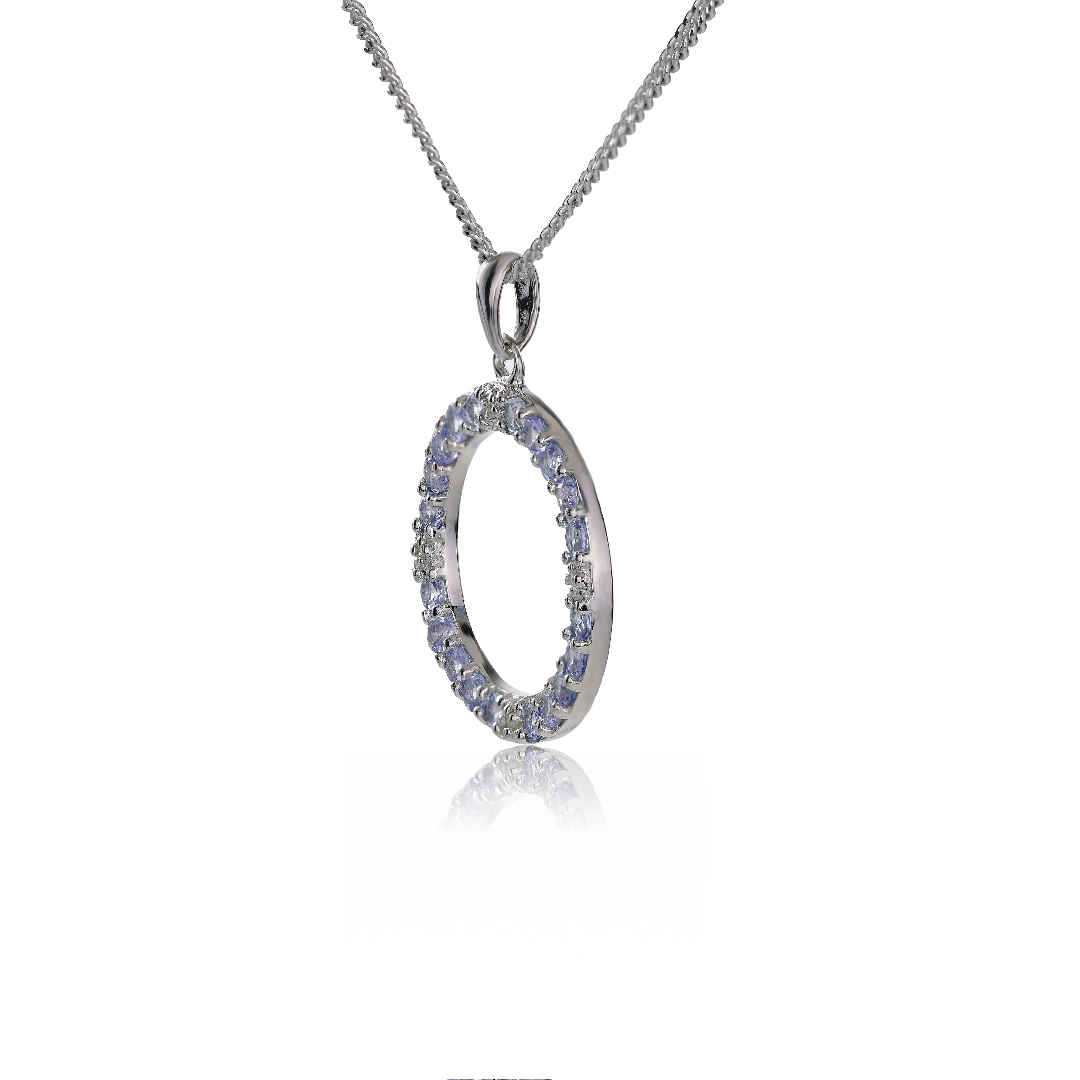 Tanzanite Necklace in Sterling Silver – Presented in Gift-Ready Packaging
