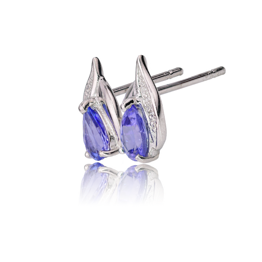 Tanzanite Earrings in – Handcrafted Natural Gemstone