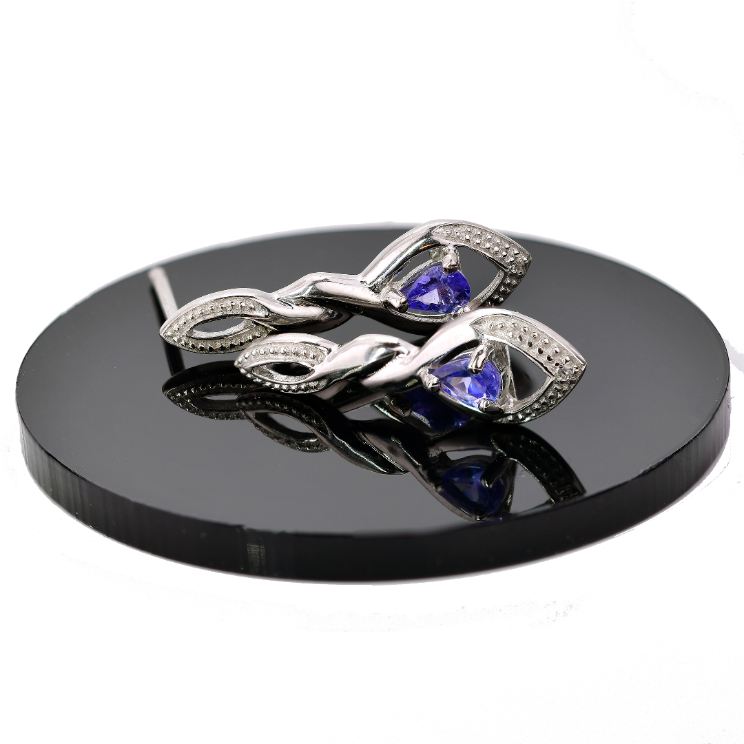 Tanzanite Earrings in Sterling Silver – Perfect Gift for Her